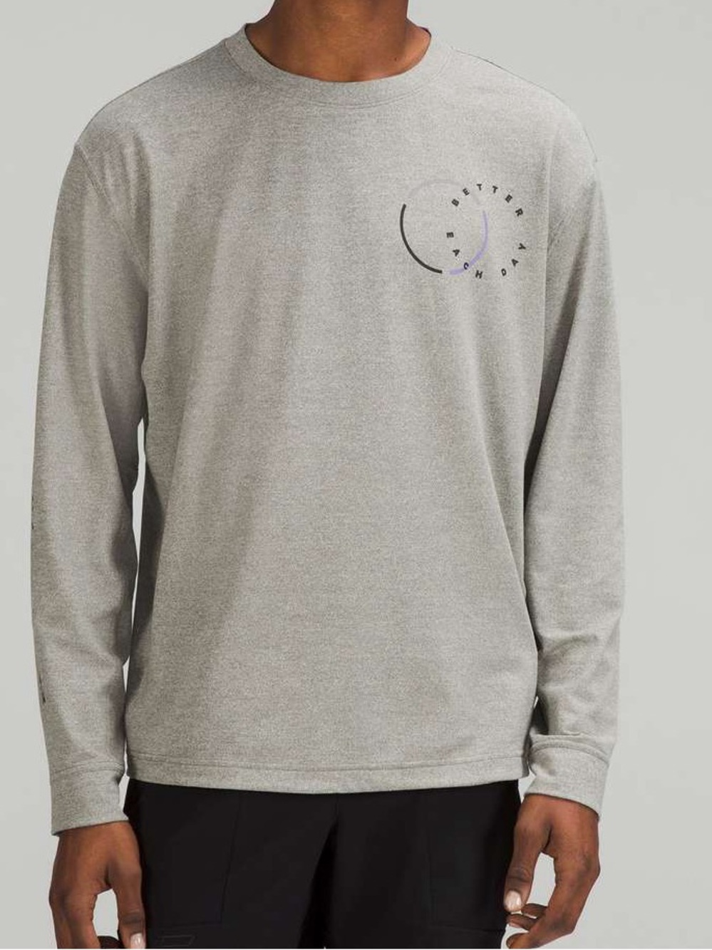 LULULEMON | Men's Long Sleeve Crew Neck Shirt - Light Gray
